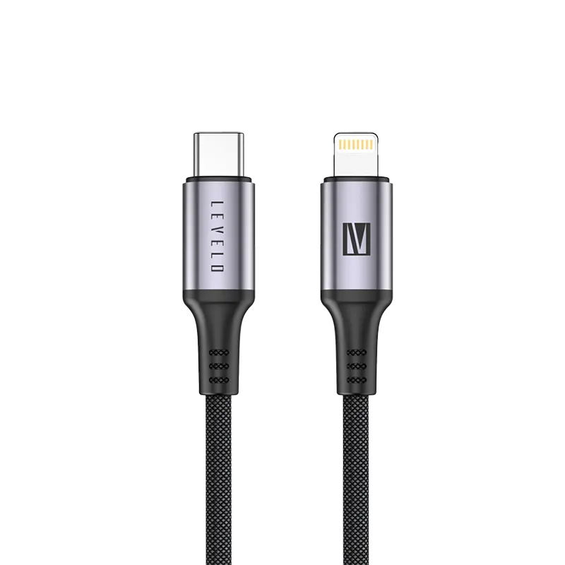 Levelo Otto USB C to Lightning 30W Leather 1.2M Cable 1 Mascom International.webp